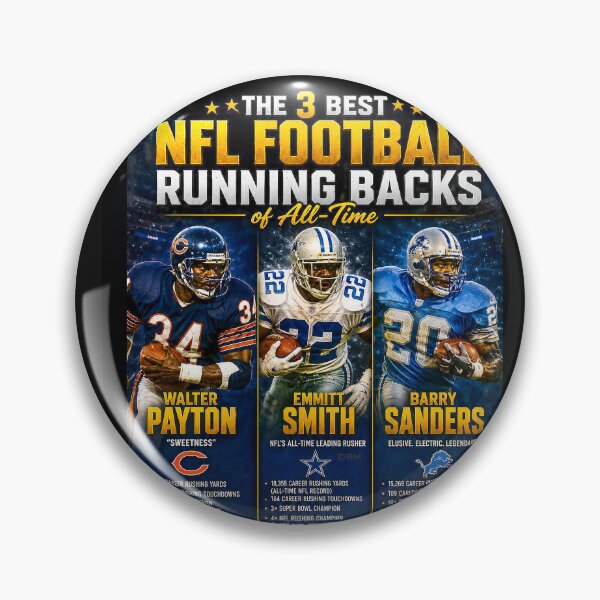 Item preview, Pro Football 3 Best Running Back - Walter - Emmitt - Barry designed and sold by DBM Photo Art 1.
