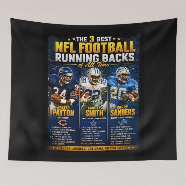 Item preview, Pro Football 3 Best Running Back - Walter - Emmitt - Barry designed and sold by DBM Photo Art 1.