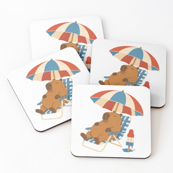 Item preview, Chill Beach Capybara Summer Vacation Vibes designed and sold by chattsuede.