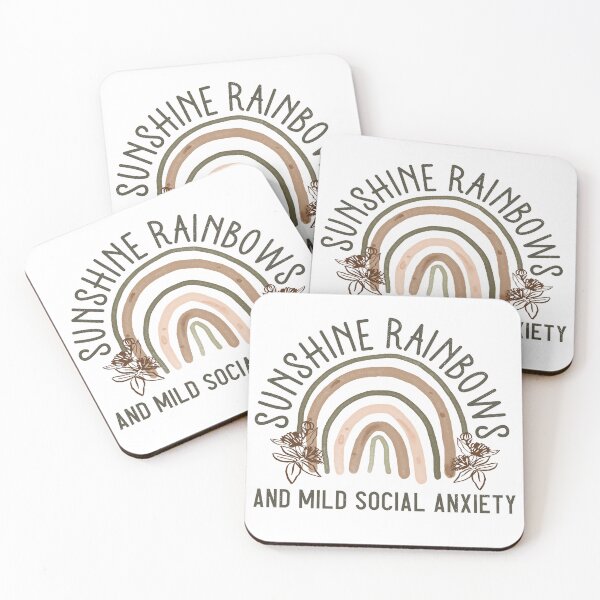 Item preview, Sunshine Rainbows and Mild Social Anxiety Funny Introvert Quote designed and sold by the-Z3nith.