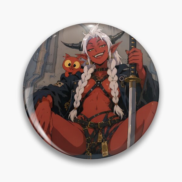 Item preview, Demon Queen on Serpent Throne – Dark Fantasy Anime Devil Girl designed and sold by  Hollow Moon Studios..