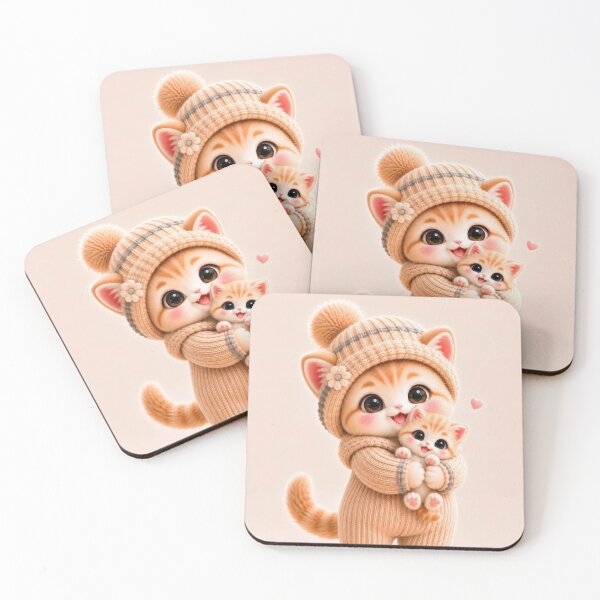 Item preview, Cute Kawaii Kitten and Baby Cat Art designed and sold by dreamybyana.