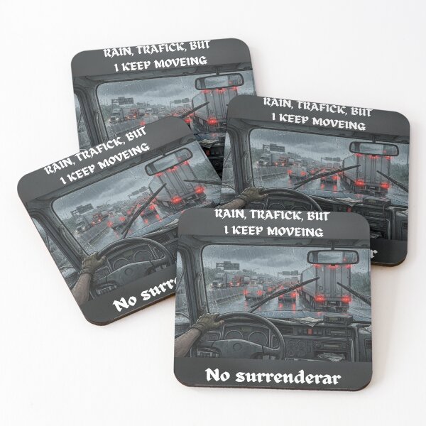 Item preview, Rain Traffic Trucker Life No Surrender designed and sold by BoldConcept43.