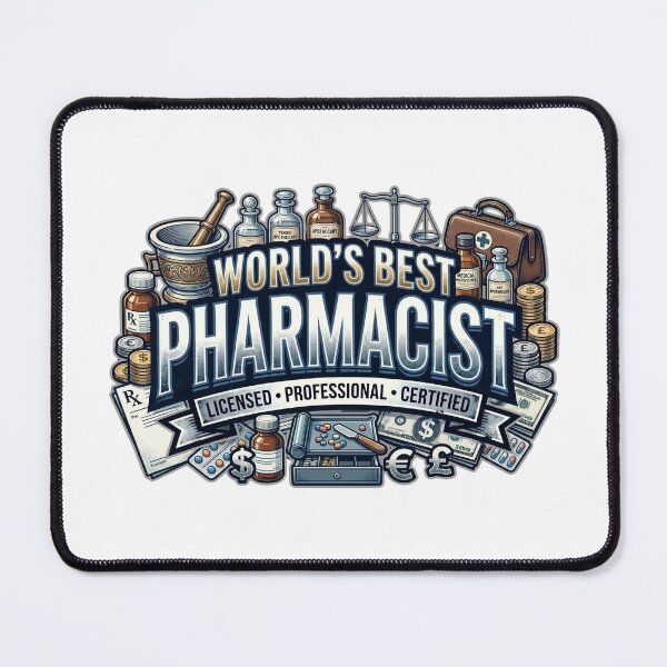 Item preview, World's Best Pharmacist Licensed Professional designed and sold by CdnVeteranGraphics .