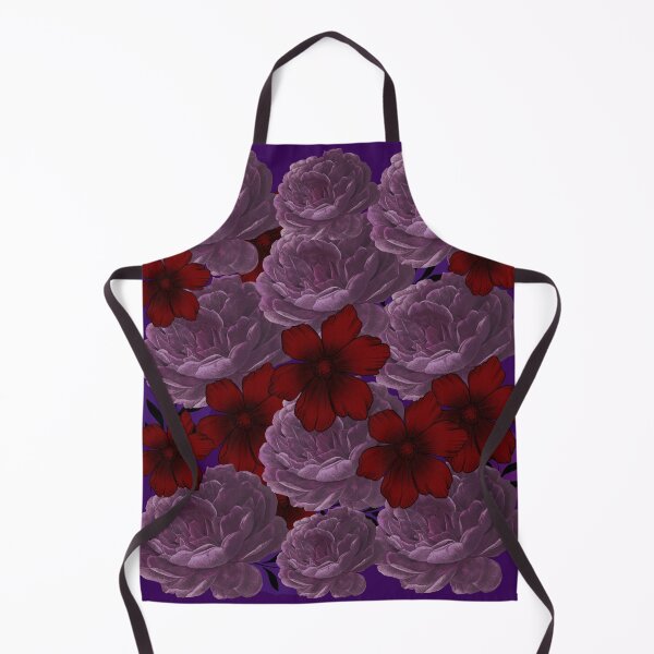 Artikelvorschau, Purple Peony & Red Floral Collage Aesthetic Romantic Vintage Flower Art. entworfen und verkauft von LunaPrintCo.
