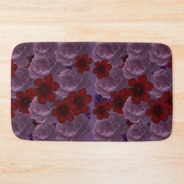 Artikelvorschau, Purple Peony & Red Floral Collage Aesthetic Romantic Vintage Flower Art. entworfen und verkauft von LunaPrintCo.