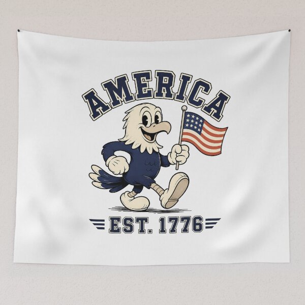 Item preview, Vintage 1776 Patriotic Eagle Mascot Retro Cartoon designed and sold by chattsuede.
