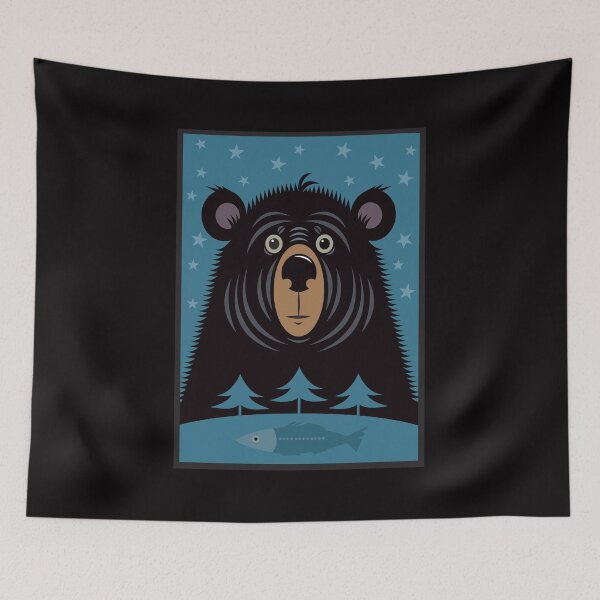 Item preview, Big Bear Fishing Night Poster designed and sold by Chris Winn.