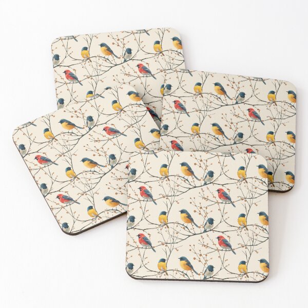 Item preview, Minimalist Vintage Birds on Winter Branches designed and sold by NTGUILTY.
