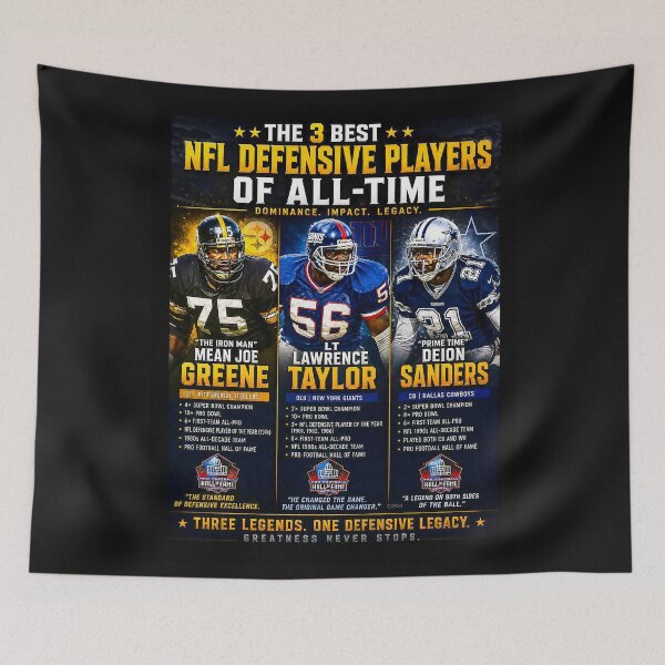 Item preview, PRO FOOTBALL 3 BEST DEFENSIVE PLAYERS - Greene - Taylor - Sanders designed and sold by DBM Photo Art 1.