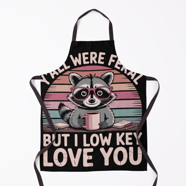 Item preview, Yall Were Feral But I Low Key Love You Funny Teacher Raccoon designed and sold by Saadady05.