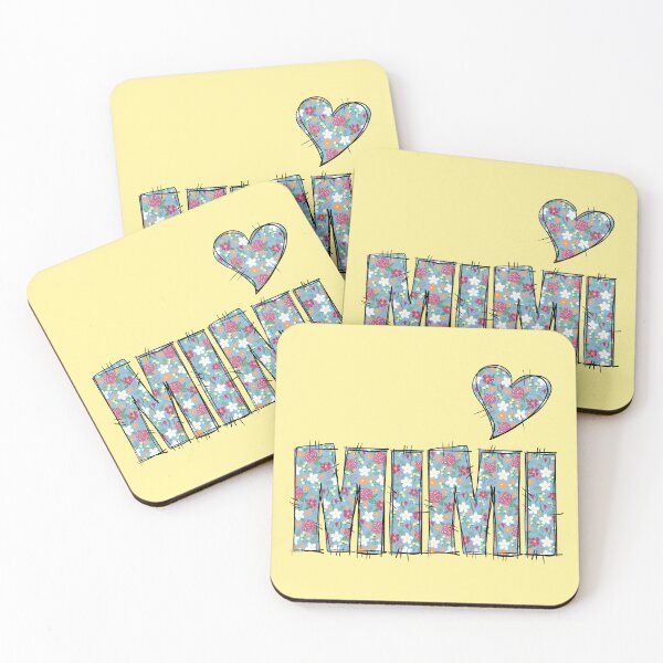 Item preview, Mimi Grandma Floral Stitch Pattern with yellow background  designed and sold by missmann.