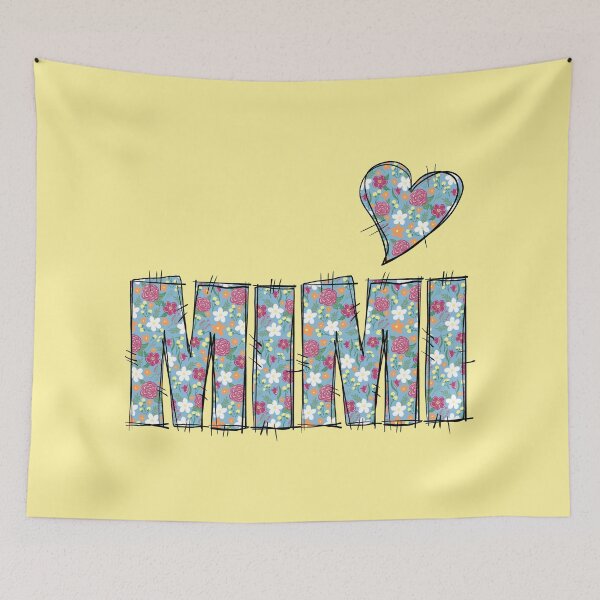 Item preview, Mimi Grandma Floral Stitch Pattern with yellow background  designed and sold by missmann.