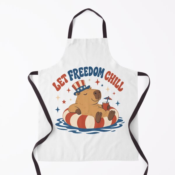 Item preview, Let Freedom Chill Capybara Retro Fourth Of July designed and sold by chattsuede.