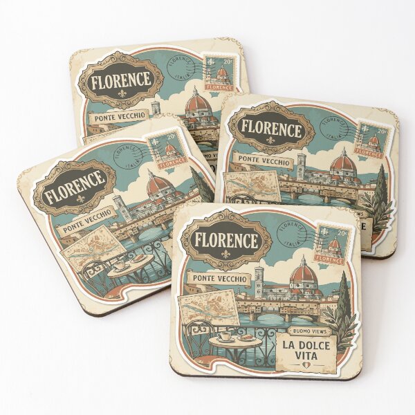 Item preview, Florence Italy Vintage Travel - Retro Aesthetic Duomo Art designed and sold by CharaFei..