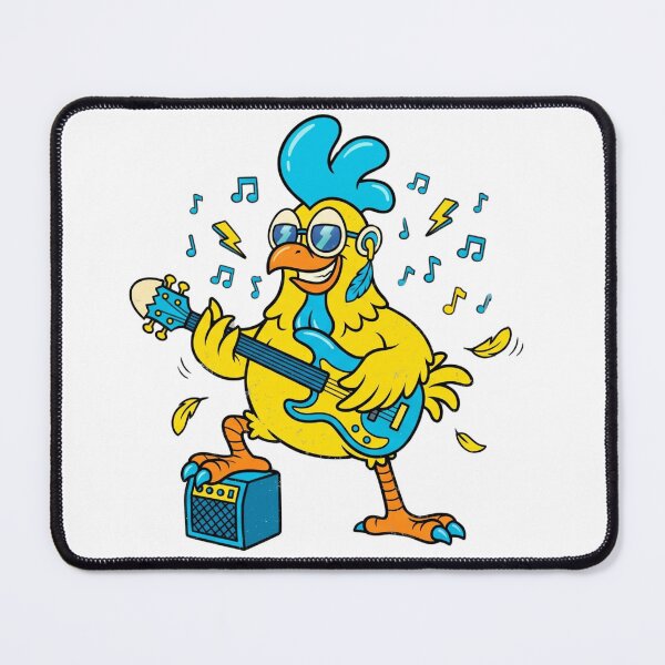 Item preview, Crazy Funny Chicken Rockstar Playing Electric Guitar Cartoon designed and sold by DH-ArtLab.