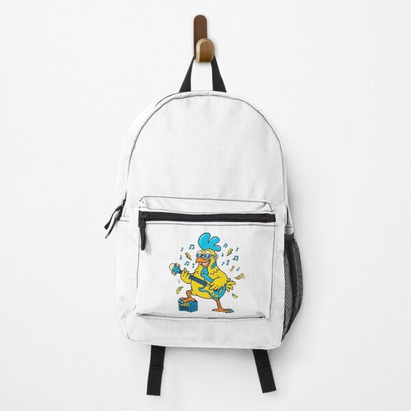 Item preview, Crazy Funny Chicken Rockstar Playing Electric Guitar Cartoon designed and sold by DH-ArtLab.