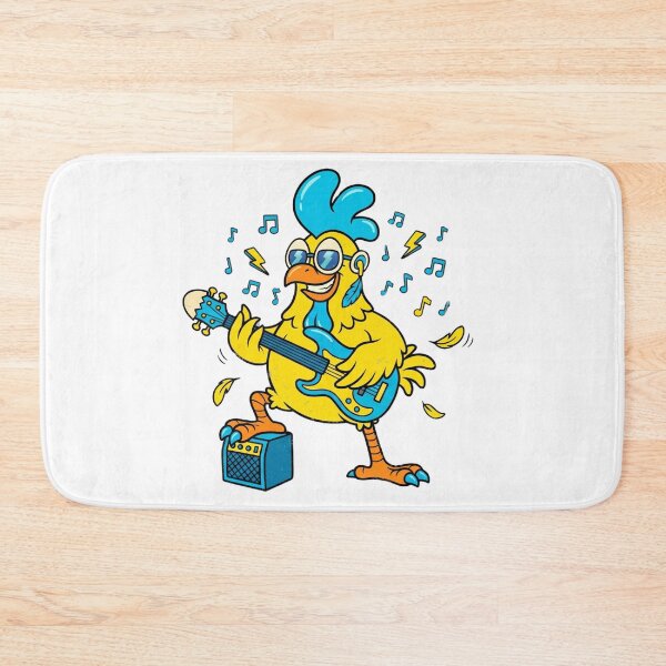 Item preview, Crazy Funny Chicken Rockstar Playing Electric Guitar Cartoon designed and sold by DH-ArtLab.