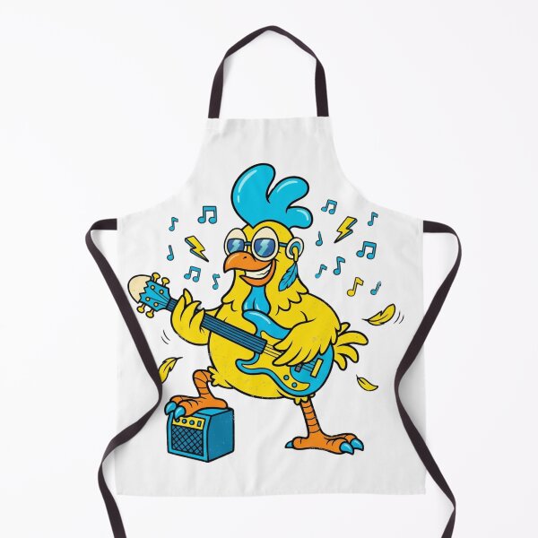 Item preview, Crazy Funny Chicken Rockstar Playing Electric Guitar Cartoon designed and sold by DH-ArtLab.