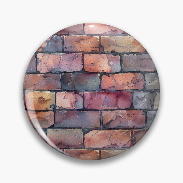 Item preview, Watercolor Brick Wall Seamless Texture Pattern designed and sold by NTGUILTY.
