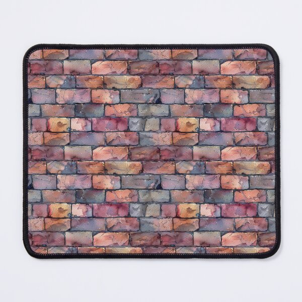 Item preview, Watercolor Brick Wall Seamless Texture Pattern designed and sold by NTGUILTY.