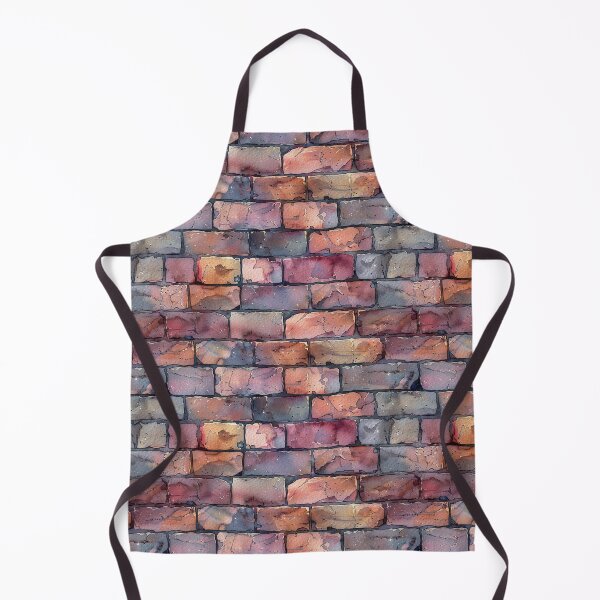 Item preview, Watercolor Brick Wall Seamless Texture Pattern designed and sold by NTGUILTY.