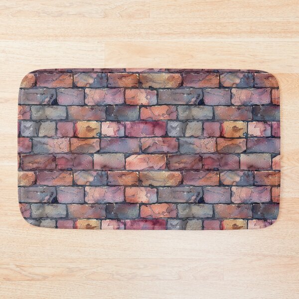 Item preview, Watercolor Brick Wall Seamless Texture Pattern designed and sold by NTGUILTY.