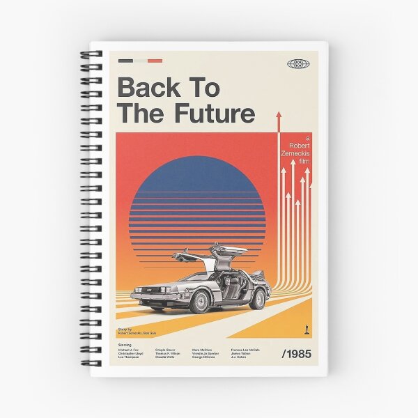 Item preview, Back to the Future Vintage: Retro 80s Time Machine Sci-Fi Fan Art designed and sold by benja-08.