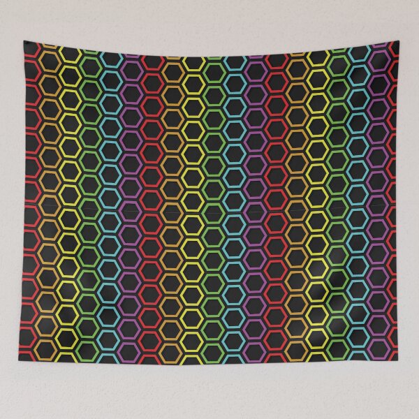 Item preview, Rainbow Hive Geometry Pattern designed and sold by Hallowed Artistry.