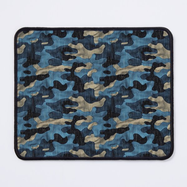 Item preview, Blue Denim Camouflage Seamless Fabric Pattern designed and sold by NTGUILTY.
