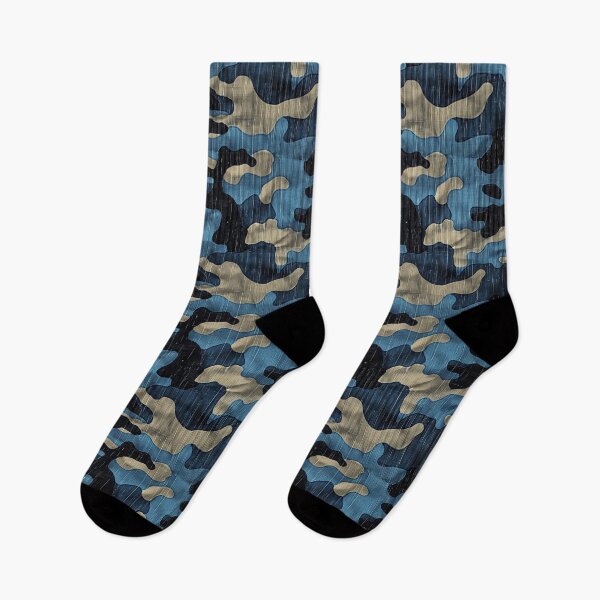 Item preview, Blue Denim Camouflage Seamless Fabric Pattern designed and sold by NTGUILTY.