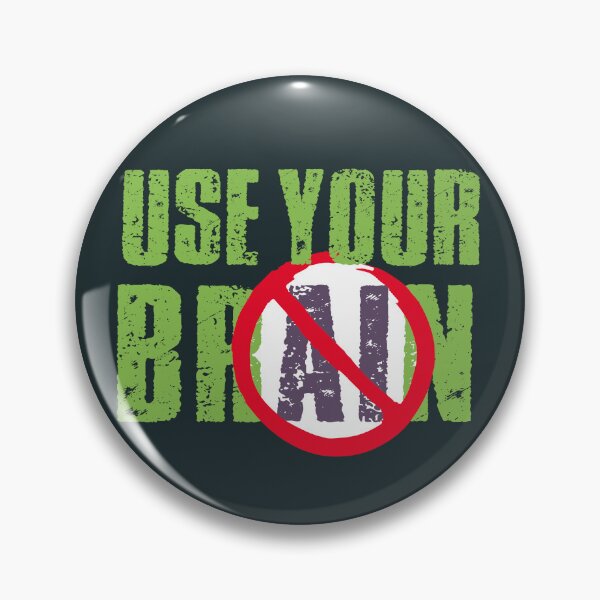 Item preview, Stop AI - Use your brain designed and sold by Frank J. Art.
