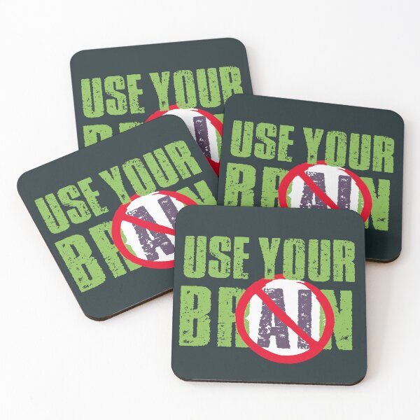 Item preview, Stop AI - Use your brain designed and sold by Frank J. Art.