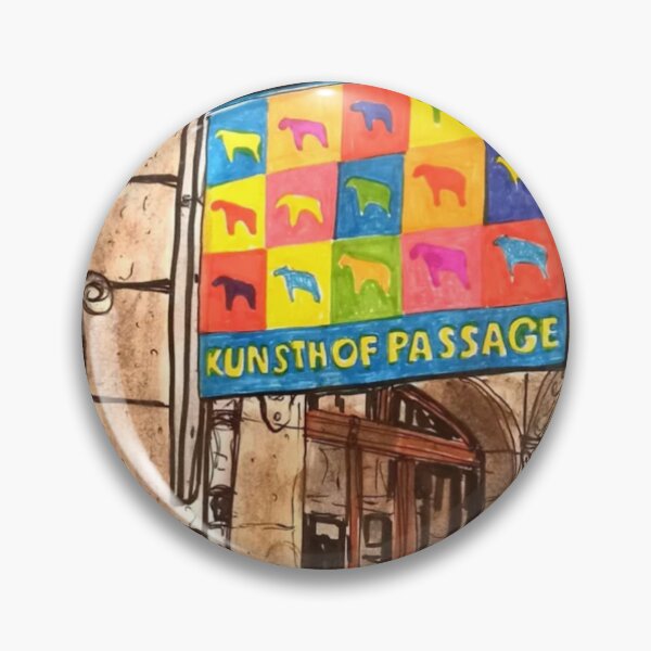 Item preview, Entrance sign of the Kunsthofpassage – Dresden Neustadt 01099 Urban Sketch designed and sold by UMA Urban Sketch.