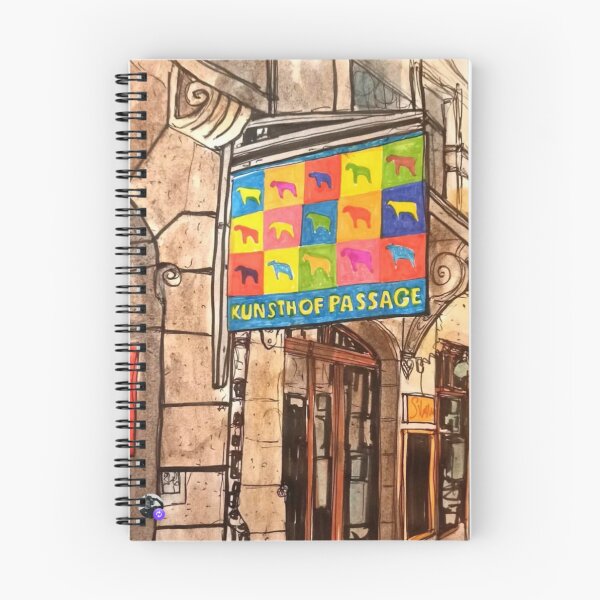 Item preview, Entrance sign of the Kunsthofpassage – Dresden Neustadt 01099 Urban Sketch designed and sold by UMA Urban Sketch.