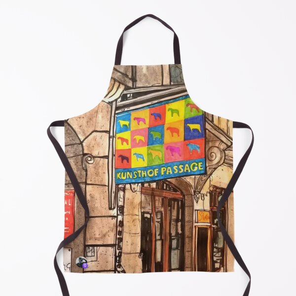 Item preview, Entrance sign of the Kunsthofpassage – Dresden Neustadt 01099 Urban Sketch designed and sold by UMA Urban Sketch.