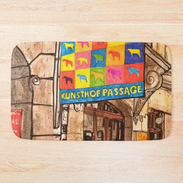 Item preview, Entrance sign of the Kunsthofpassage – Dresden Neustadt 01099 Urban Sketch designed and sold by UMA Urban Sketch.