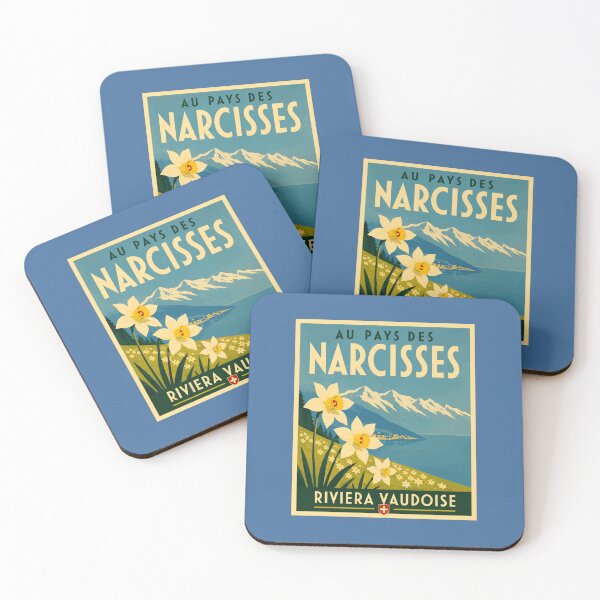 Item preview, Vintage Riviera Vaudoise Narcissus Swiss Travel designed and sold by AntiqueImages.