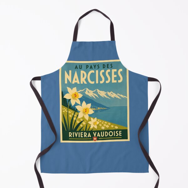 Item preview, Vintage Riviera Vaudoise Narcissus Swiss Travel designed and sold by AntiqueImages.