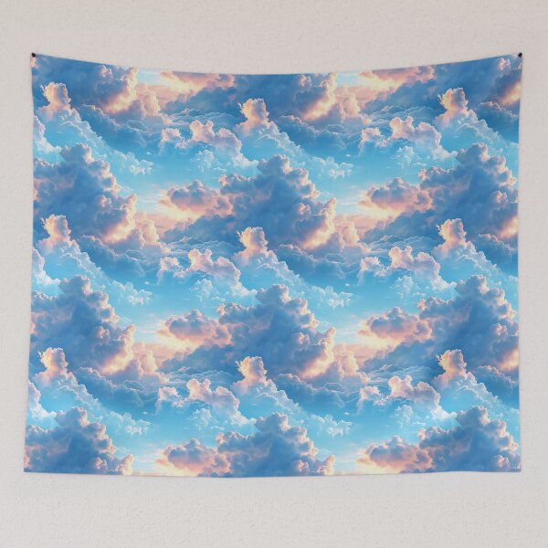 Item preview, Dreamy Pastel Pastel Clouds Seamless Sky Pattern designed and sold by NTGUILTY.