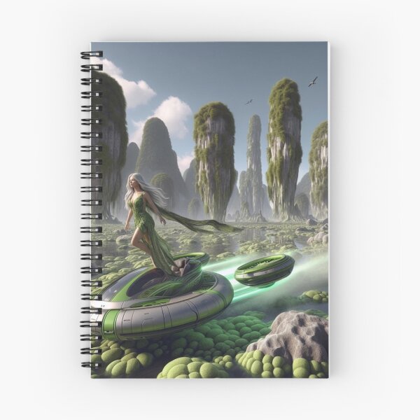 Item preview, Sci-Fi Moss Queen: Floating Through Alien Pillars designed and sold by IRON SIREN.