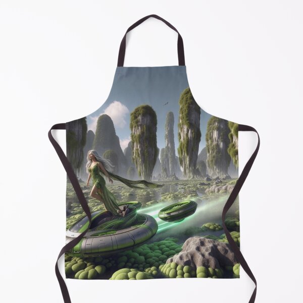 Item preview, Sci-Fi Moss Queen: Floating Through Alien Pillars designed and sold by IRON SIREN.