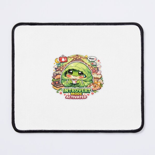 Item preview, Cozy Frog Introvert Mode Activated Sticker designed and sold by Cozy404Lab.