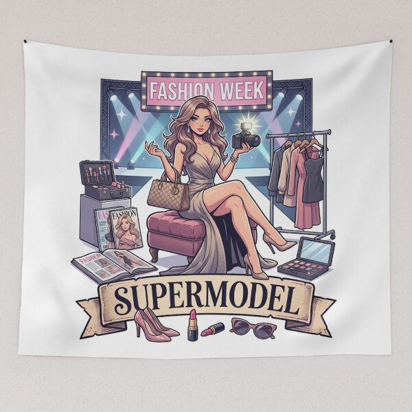 Item preview, Supermodel Fashion Runway Anime Retro designed and sold by JonelleTshirts.