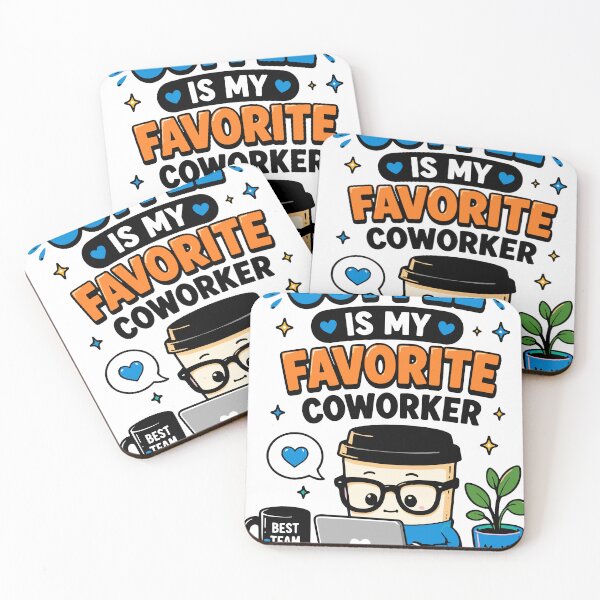 Item preview, Coffee Is My Favorite Coworker Funny Quote designed and sold by Gift Phrase Studio.