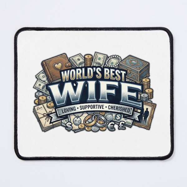 Item preview, World's Best Wife Loving Supportive Cherished designed and sold by CdnVeteranGraphics .