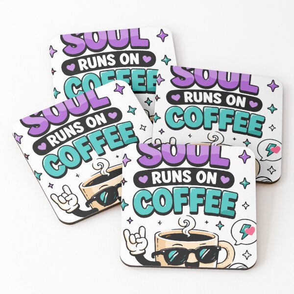 Item preview, My Soul Runs On Coffee Funny Coffee Quote designed and sold by Gift Phrase Studio.