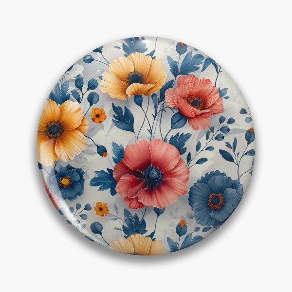 Item preview, Vintage Watercolor Anemone and Poppy Floral Pattern designed and sold by NTGUILTY.