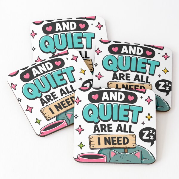 Item preview, Coffee And Quiet Are All I Need Funny Coffee Quote designed and sold by Gift Phrase Studio.