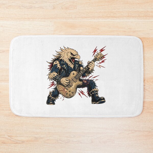 Item preview, Heavy Metal Eagle Guitarist Shredding Rock Mascot designed and sold by chattsuede.